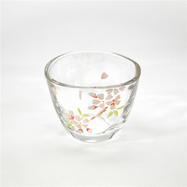 京絵付けガラス碗 花茶人 桜