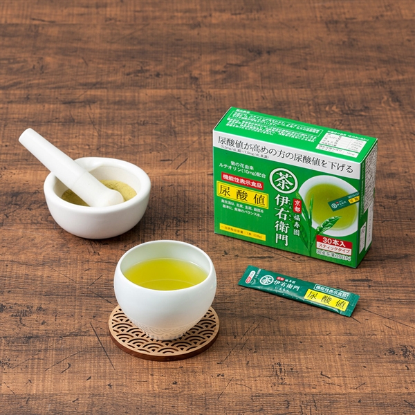 伊右衛門 機能性表示食品 インスタント緑茶スティックタイプ 尿酸値 30本入